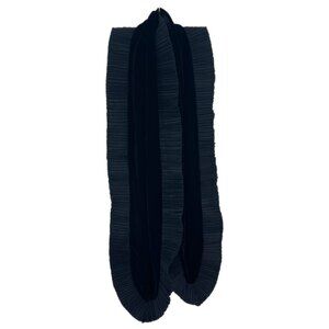 Mina Mann Black Velour Ruffle Shawl | Classic Accessory